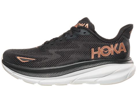 Hoka Clifton 9 Women S Shoes Black Rose Gold Running Warehouse