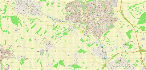 Hemel Hempstead Uk Pdf Vector Map City Plan High Detailed Street Map