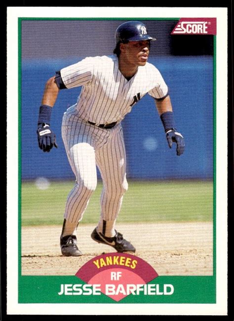 Score Baseball Card Jesse Barfield New York Yankees T Ebay