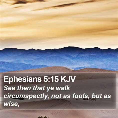 Ephesians 5:15 KJV Bible Verse Images