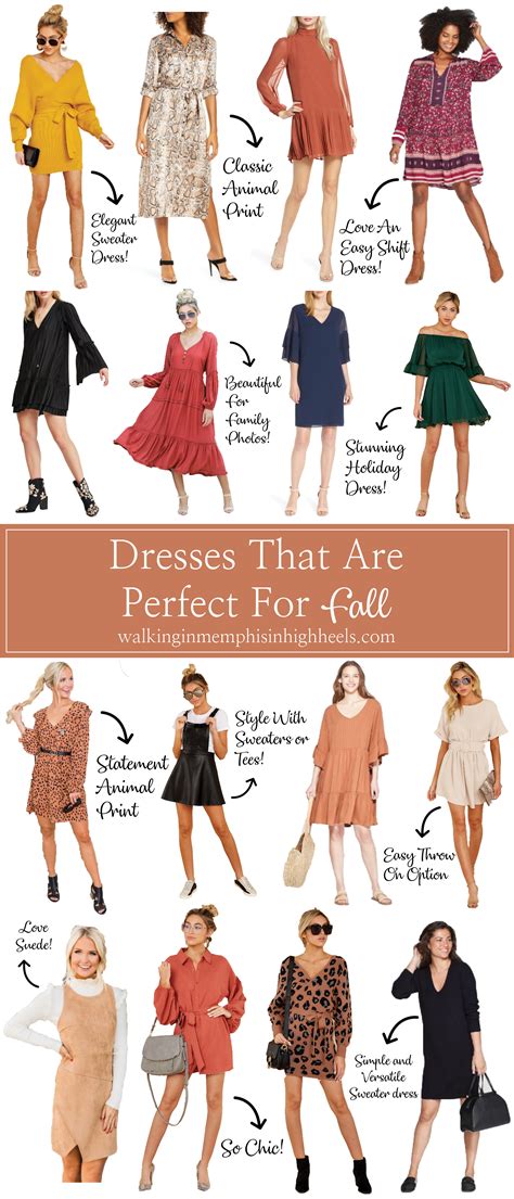 Cute Fall Dresses Roundup - Walking in Memphis in High Heels