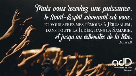 Mais Vous Recevrez Une Puissance Le Saint Esprit Survenant Sur Vous