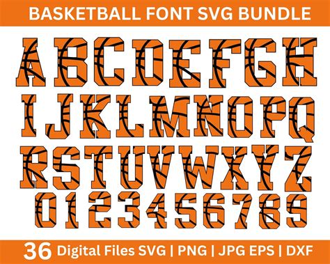 Basketball Font Svg Bundle Basketball Numbers Svg Basketball Alphabet