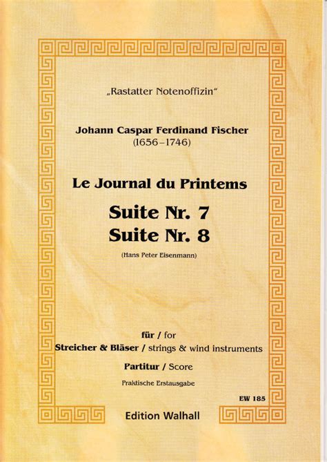 Fischer Johann Caspar Ferdinand Journal Du Printems