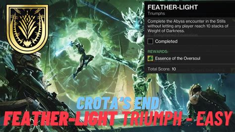 Destiny Feather Light Triumph Crotas End Strategy In Description