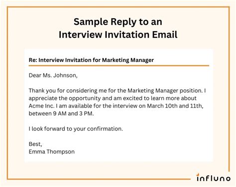 Reply To Interview Invitation Dos And Donts Examples