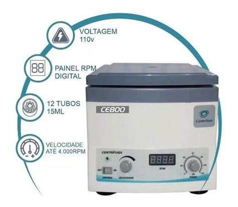 Centrifuga Clinica DisplayDigital 12 Tubos 15ml 220v CENTRILAB