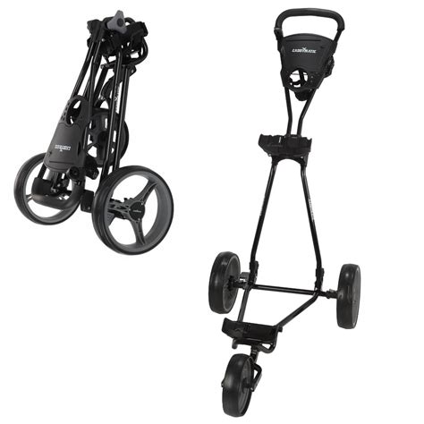 Caddymatic Golf Continental 3 Wheel Folding Golf Pushpull Cart Black