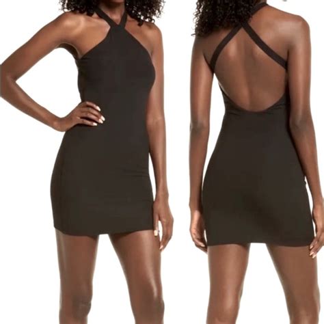 Naked Wardrobe Dresses Nwt Naked Wardrobe Black Halter Mini Dress