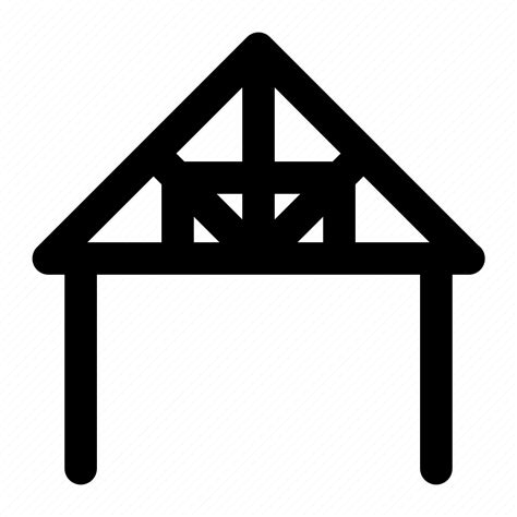 Purlin Roof Structure Building Construction Truss Icon Download