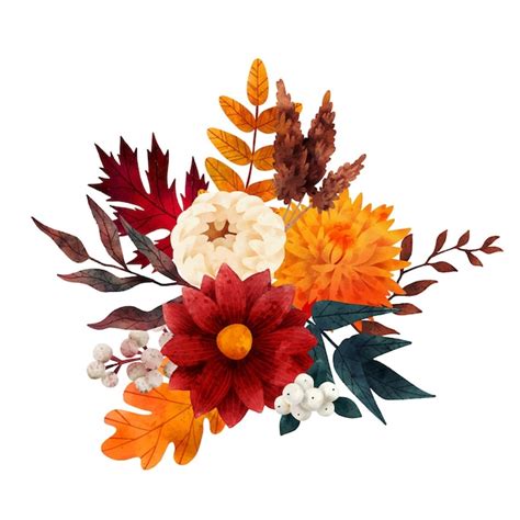 Fall Flower Bouquet Clip Art