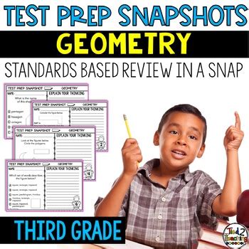 Rd Grade Math Test Prep Snapshots Geometry Exit Slips By Tied Teaching