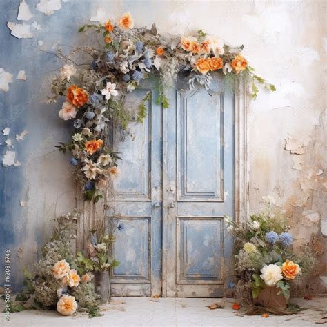 Doors Backdrops, Photoshop Overlays, Flowers arch Backdrop Overlays ...