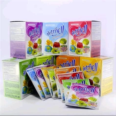 Jual Nutrijell Jelly Powder Aneka Rasa 1 Box Isi 12 Sachets 10g Coklat