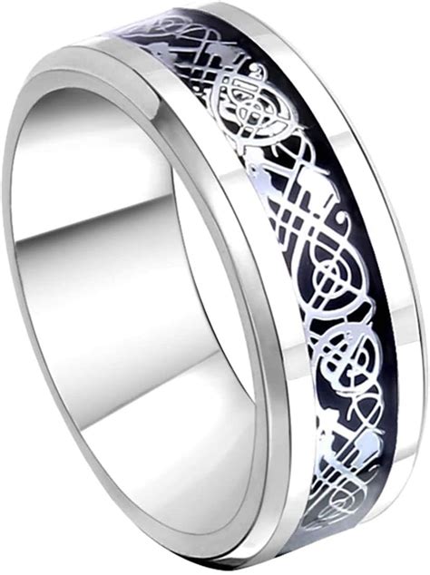 Beglie Herren Ring Rund Ring Herren Schwarz Schwarz Ehering Hochzeit