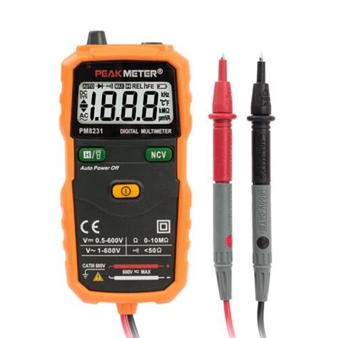 Cat Iii V Smart Mini Automatic Digital Multimeter Peakmeter Ncv