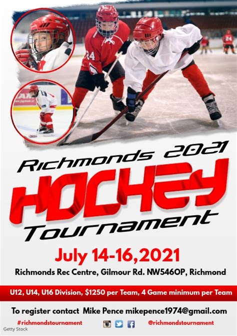 Ice Hockey Tournament Poster Template Postermywall