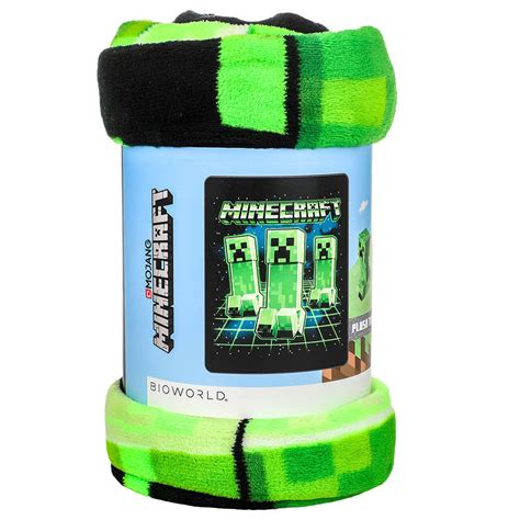 Bioworld Merchandising Minecraft Creeper Fleece Throw Blanket