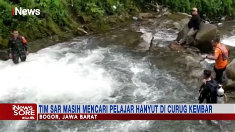 Tim Sar Lakukan Pencarian Korban Hanyut Di Curug Kembar Bogor Jawa