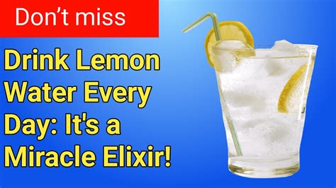 The Real Reason To Drink Lemon Water Every Day Lemon Water Youtube