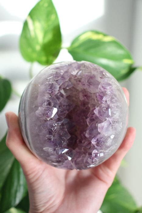 Amethyst Sphere Rocks Geodes Home Living Home D Cor Etna Pe