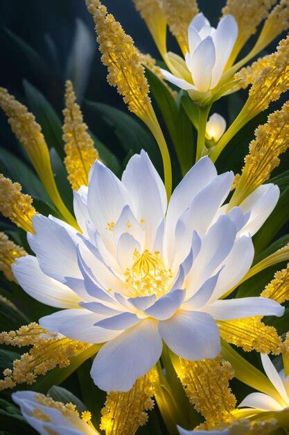 Premium AI Image | Bright White flower