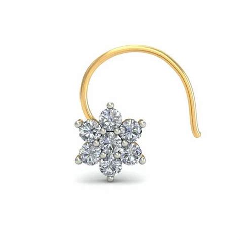 Real Diamonds Round Diamond Nose Pin Weight 0 0500 At Rs 7000 In Mumbai