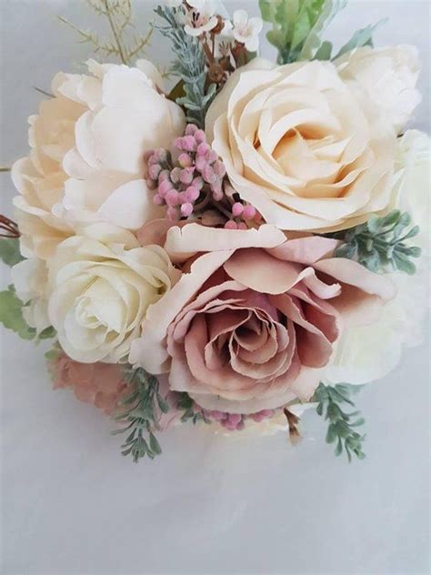 Fard à joues rose soie de mariée mariage artificiel bouquet de Etsy