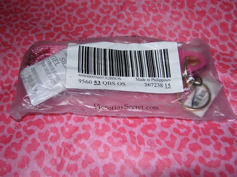 Victoria S Secret Rhinestone Hot Pink Logo Wristlet Strap Key Chain