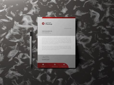 Premium Psd Letterhead Mockup