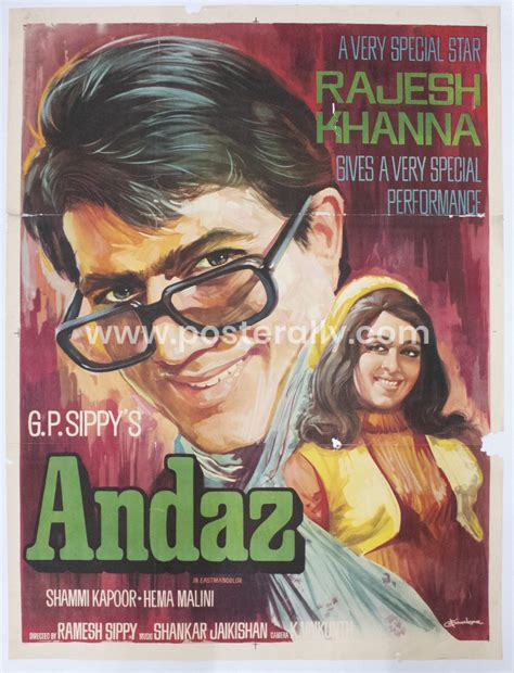 Buy Andaz 1971 Original Bollywood Movie Poster Posterally Studio