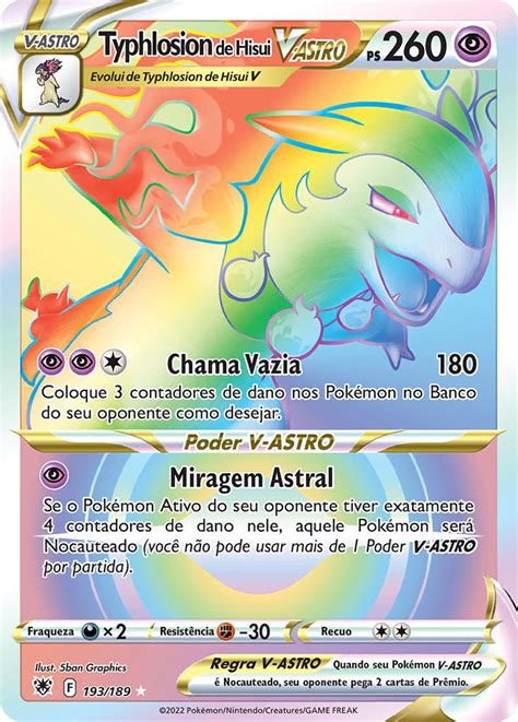 Typhlosion De Hisui V Astro Pok Mon Myp Cards