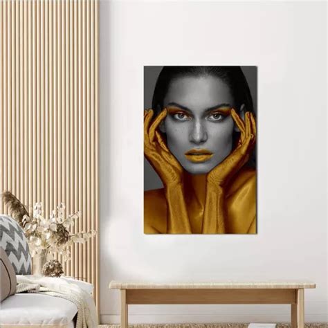 Quadro Decorativo Mulher Dourada Mercadolivre