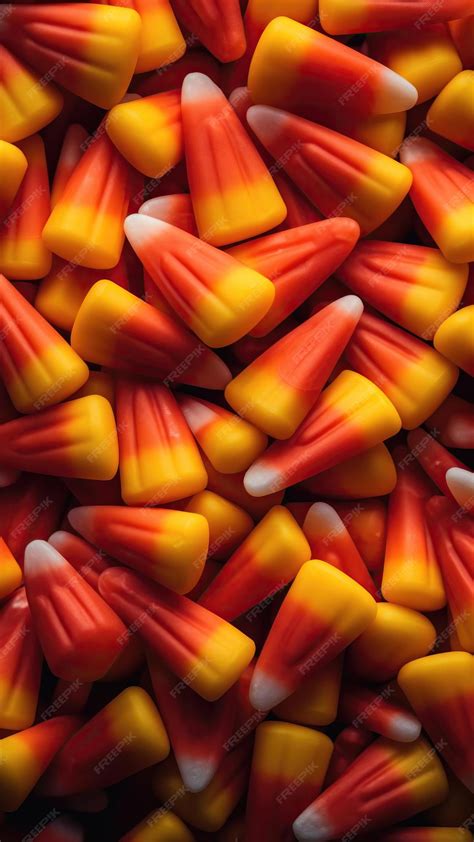 Premium AI Image | Candy corn background Halloween candy corn ...