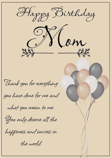 Happy Birthday Card Messages For Mom