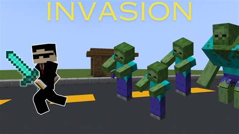 SURVIVING THE ZOMBIE INVASION Minecraft Videos YouTube