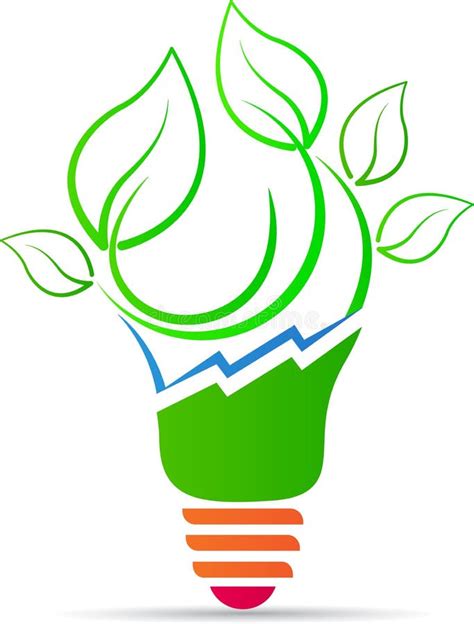 Planta De Bulbo Verde Da Energia Ilustra O Do Vetor Ilustra O De