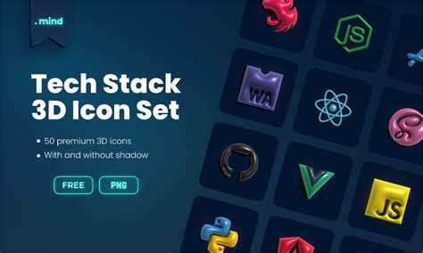 Tech Stack 3d Icon Set Figma