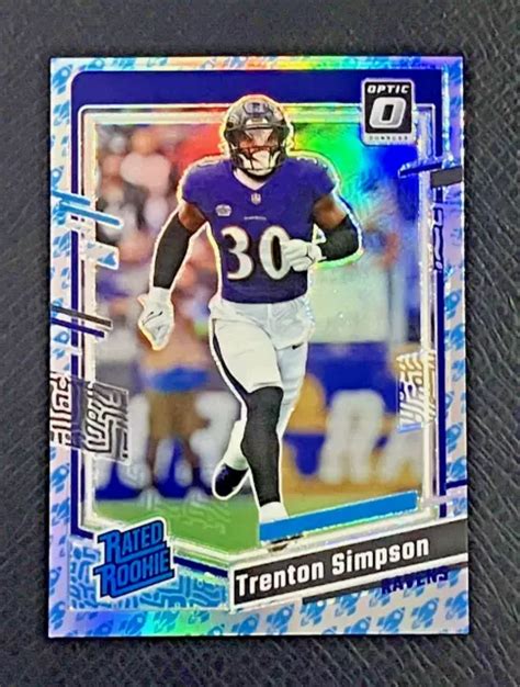 2023 DONRUSS OPTIC Fusée Trenton Simpson classée recrue Holo Prizm