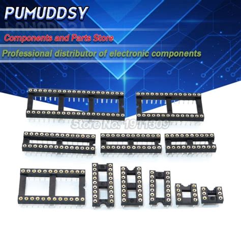 200PCS Round Hole IC Socket 6P 8P 14P 16P 18P 20P 24P 28P 40P Pins IC