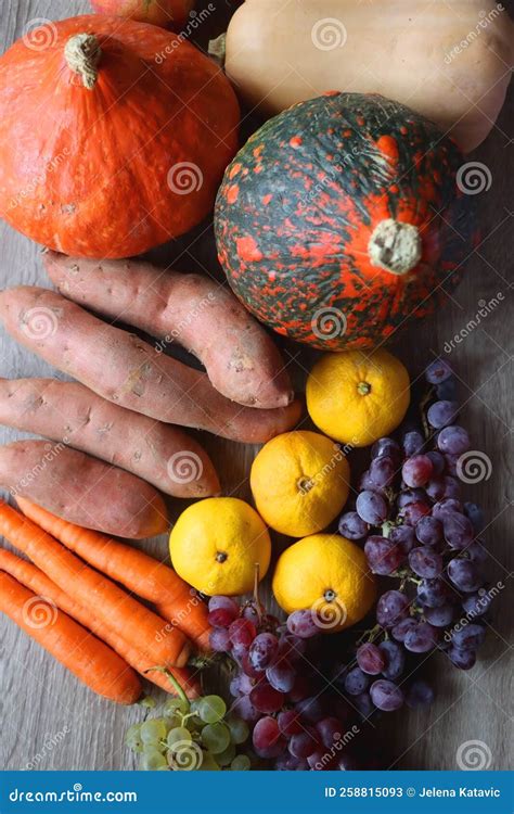 Healthy Autumnal Food Stock Image Image Of Color Ingredient 258815093