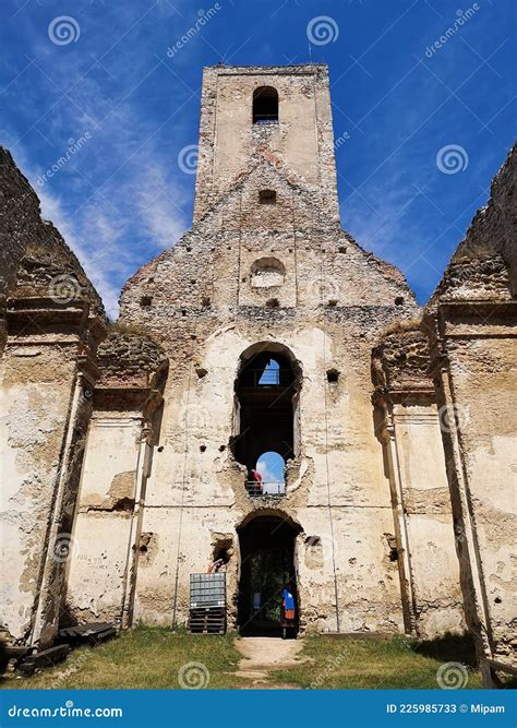 Inside View of Katarinka Church Ruins in Slovakia Stock Image - Image