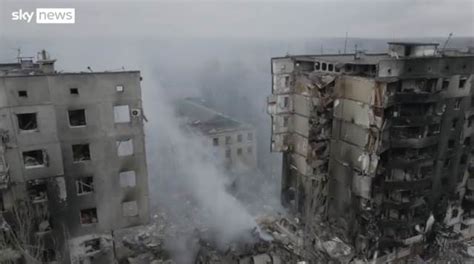 Drone Footage Shows Devastation In Borodyanka Ukraine