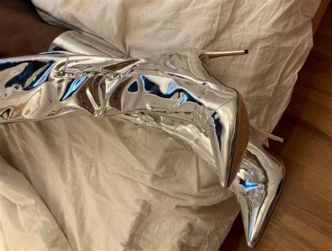 Silver High Heel Patent Boots 14 Nude Pics XHamster