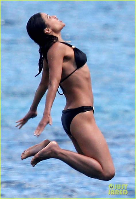 Michelle Rodriguez Soaks Up The Sun In A Bikini Does Crazy Jumps From