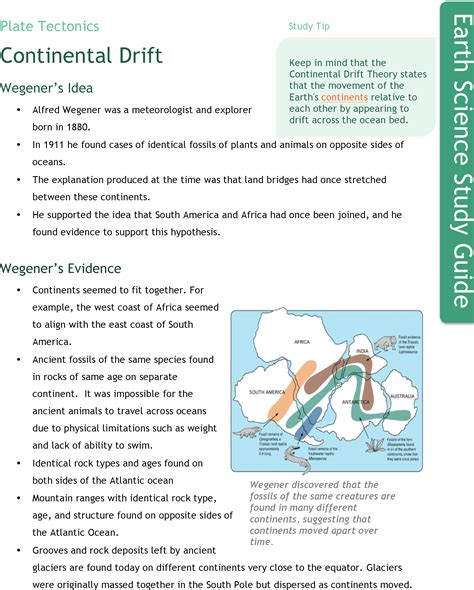 Continental Drift | CK-12 Foundation - Worksheets Library