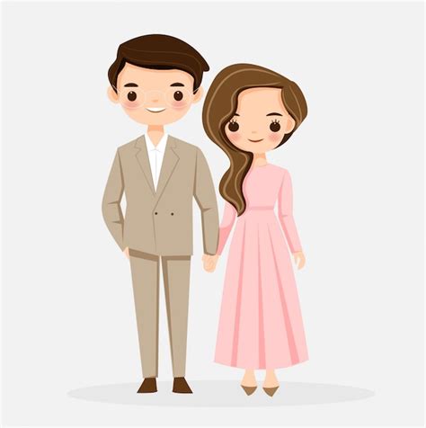 Premium Vector Cute Couple Cartoon Character Nbkomputer