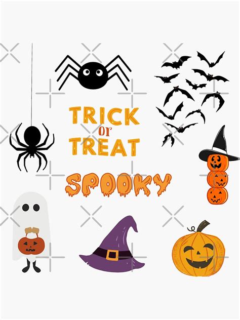 Cute Halloween Design Sticker Pack Sticker For Sale By Silvertongue20