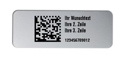 X Mm Etiketten Mit Qr Und Datamatrix Code Folie Silber