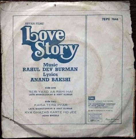 Love Story 1980 R D Burman Pre Owned Vinyl 7 Ep Record